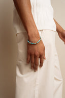 Palms Out bracelets — Capri, Saint-Tropez and Santorini stacked on a wrist