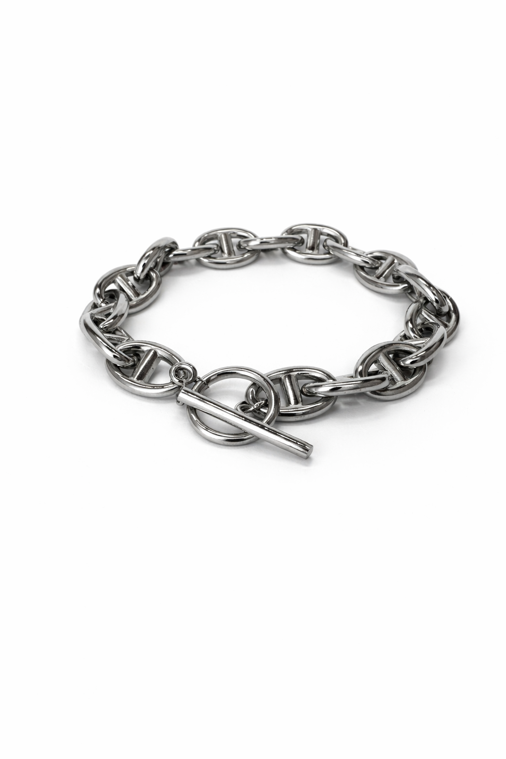 SANTORINI stainless steel link chain bracelet