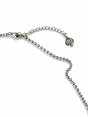 VERONA geometric pendant beaded necklace, chain detail — Palms Out