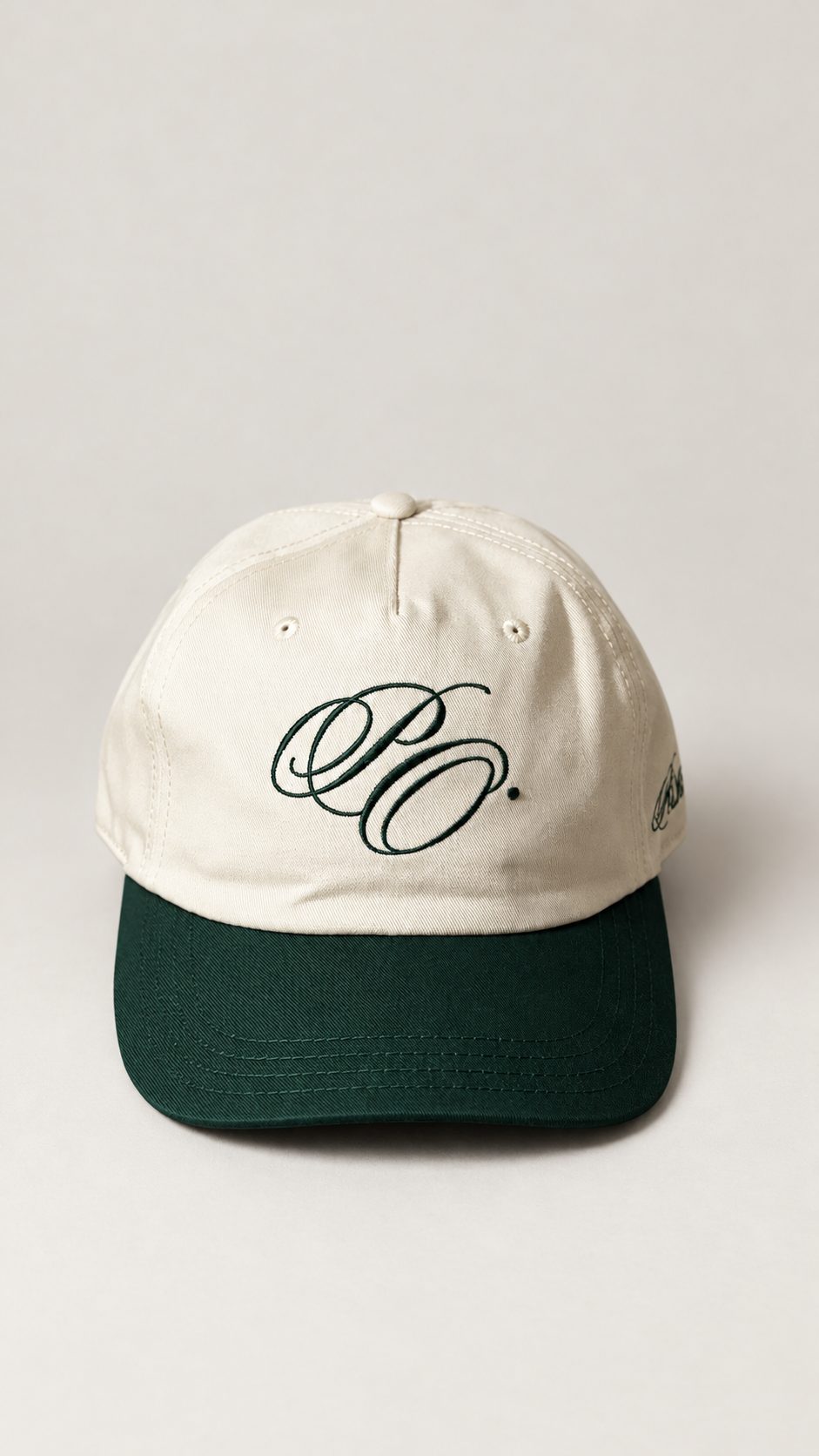 Palms Out 5-Panel Unstructured cap without rope, front view